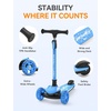 image:imagebesrey Scooter for Kids Age 310 3 Wheel BatteryFree Lightup ScooterBlue