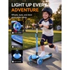 image:imagebesrey Scooter for Kids Age 310 3 Wheel BatteryFree Lightup ScooterBlue
