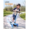 image:imagebesrey Scooter for Kids Age 310 3 Wheel BatteryFree Lightup ScooterBlue