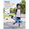 image:imagebesrey Scooter for Kids Age 310 3 Wheel BatteryFree Lightup ScooterBlue