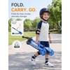 image:imagebesrey Scooter for Kids Age 310 3 Wheel BatteryFree Lightup ScooterDark Blue