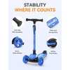 image:imagebesrey Scooter for Kids Age 310 3 Wheel BatteryFree Lightup ScooterDark Blue