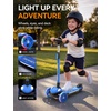 image:imagebesrey Scooter for Kids Age 310 3 Wheel BatteryFree Lightup ScooterDark Blue