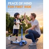 image:imagebesrey Scooter for Kids Age 310 3 Wheel BatteryFree Lightup ScooterDark Blue