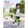 image:imagebesrey Scooter for Kids Age 310 3 Wheel BatteryFree Lightup ScooterGreen
