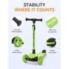 image:imagebesrey Scooter for Kids Age 310 3 Wheel BatteryFree Lightup ScooterGreen