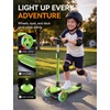 image:imagebesrey Scooter for Kids Age 310 3 Wheel BatteryFree Lightup ScooterGreen