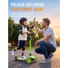 image:imagebesrey Scooter for Kids Age 310 3 Wheel BatteryFree Lightup ScooterGreen
