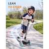 image:imagebesrey Scooter for Kids Age 310 3 Wheel BatteryFree Lightup ScooterGrey