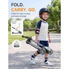 image:imagebesrey Scooter for Kids Age 310 3 Wheel BatteryFree Lightup ScooterGrey