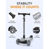 image:imagebesrey Scooter for Kids Age 310 3 Wheel BatteryFree Lightup ScooterGrey