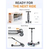 image:imagebesrey Scooter for Kids Age 310 3 Wheel BatteryFree Lightup ScooterGrey