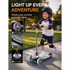 image:imagebesrey Scooter for Kids Age 310 3 Wheel BatteryFree Lightup ScooterGrey