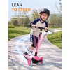 image:imagebesrey Scooter for Kids Age 310 3 Wheel BatteryFree Lightup ScooterPink
