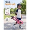 image:imagebesrey Scooter for Kids Age 310 3 Wheel BatteryFree Lightup ScooterPink