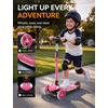 image:imagebesrey Scooter for Kids Age 310 3 Wheel BatteryFree Lightup ScooterPink