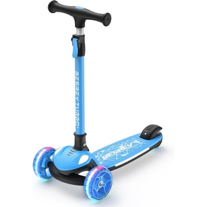 image:imagebesrey Scooter for Kids Age 310 3 Wheel BatteryFree Lightup ScooterBlue